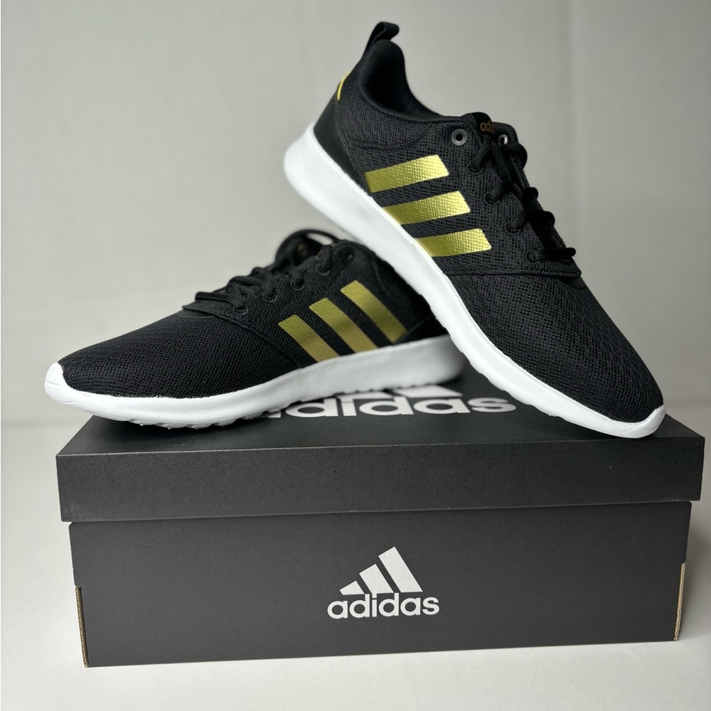 SALE Adidas Women QT Racer 2.0 Black/gold stripe NWB (Buy 1, take 1 for 50% off)